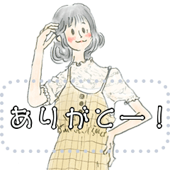 Lineスタンプ おしゃれで水彩な女の子ファッション 24種類 250円