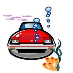 Lineスタンプ 車の水族館 80年代日本2 8種類 1円