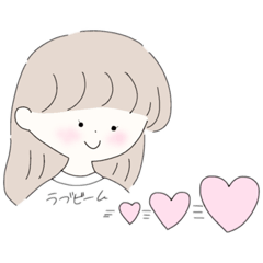 Lineスタンプ ゆるふわ女の子の日常会話 8種類 1円