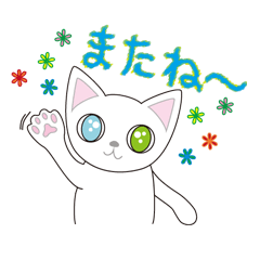 オッドアイ猫のkoku Haku Lineスタンプ みるきる