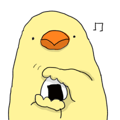 おにぎりが好きな鳥のスタンプ Lineスタンプ くま吉