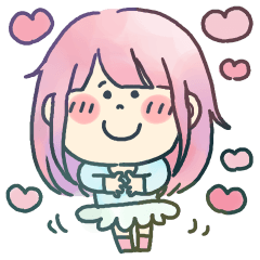 ゆめかわ 女の子 Lineスタンプ かなぴ