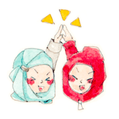 イロイロヒジャブガールズ Arabic Lineスタンプ もりやまりさ