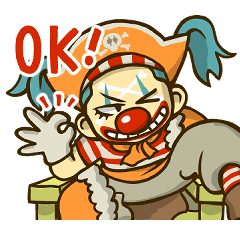 Lineスタンプ One Piece バギー海賊団と愉快な初期キャラ 8種類 1円