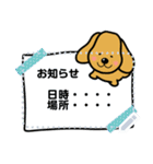 わんちゃんのメッセージスタンプ（個別スタンプ：3）