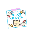 動く♪毎日使える大人かわいいネコ★夏（個別スタンプ：12）