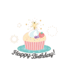 ずっと使える！誕生日＆お祝い★おしゃれ②（個別スタンプ：1）