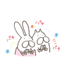 ねこタイツたちのお祝いスタンプ（個別スタンプ：4）
