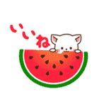 しろねこ＆きつね ほんわか敬語 夏（個別スタンプ：13）