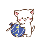 しろねこ＆きつね ほんわか敬語 夏（個別スタンプ：36）