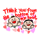 Thank you with iove stamp（個別スタンプ：1）