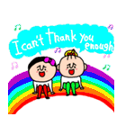 Thank you with iove stamp（個別スタンプ：3）