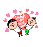 Thank you with iove stamp（個別スタンプ：4）