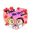 Thank you with iove stamp（個別スタンプ：6）