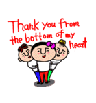 Thank you with iove stamp（個別スタンプ：7）
