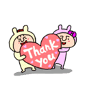 Thank you with iove stamp（個別スタンプ：10）