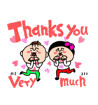 Thank you with iove stamp（個別スタンプ：15）
