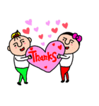 Thank you with iove stamp（個別スタンプ：19）