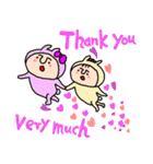 Thank you with iove stamp（個別スタンプ：22）