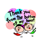 Thank you with iove stamp（個別スタンプ：27）