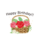 毎日使える、大人上品なお花スタンプ（個別スタンプ：24）