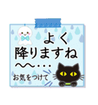 【涼感】黒ねこ×夏の気づかい（個別スタンプ：22）