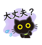 【涼感】黒ねこ×夏の気づかい（個別スタンプ：28）