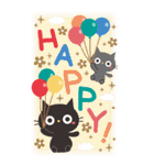 BIGスタンプ★黒ねこの誕生日＆お祝い（個別スタンプ：30）