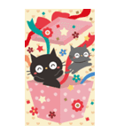 BIGスタンプ★黒ねこの誕生日＆お祝い（個別スタンプ：32）