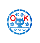 黒ねこ毎日使えるハンコ（ノーマルver）（個別スタンプ：1）