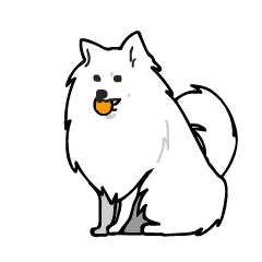 [LINEスタンプ] 動く日本スピッツ！