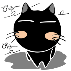 [LINEスタンプ] 感情をつたえるスタンプ 黒猫ハッピー7