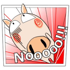 [LINEスタンプ] よく使うことばをマンガ風で、ヤギぶたさん