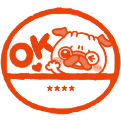 [LINEスタンプ] カスタム♡パグちゃんはんこ