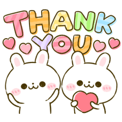 [LINEスタンプ] あいさついっぱい♡うさぎのほいっぷ(再販)
