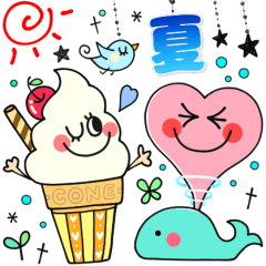 [LINEスタンプ] 大人かわいい♥ビビッドスタンプ  夏